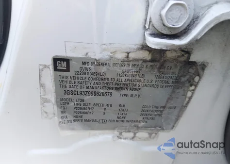 2009 Saturn Vue Hybrid 4-Cyl Base z USA, uszkodzony, nr VIN 3GSCL93Z99S620679